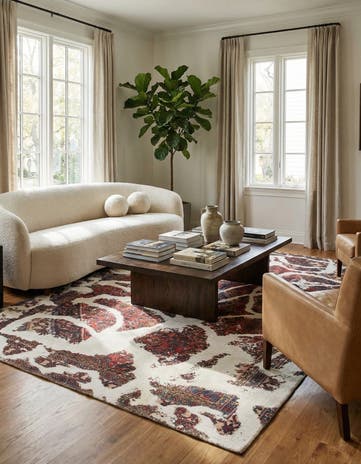 6' 2 x 8' 8 Hand Knotted Ultra Vintage Persian Wool Rug