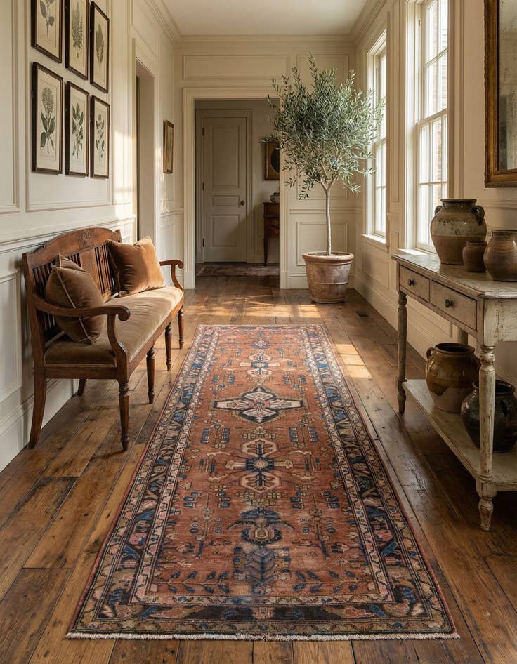 Detail image of 3' 6 x 10' 2  Hand Knotted Ultra Vintage Persian Wool Runner Rug