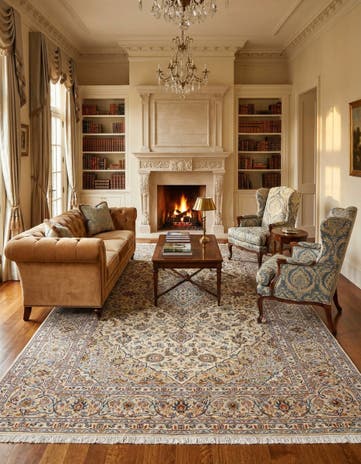 8' 3 x 11' 3 Kashan Wool Rug