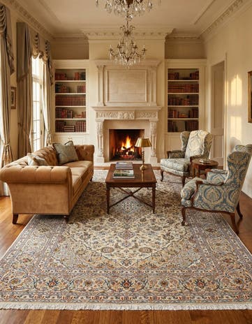 8' 3 x 11' 3 Kashan Wool Rug