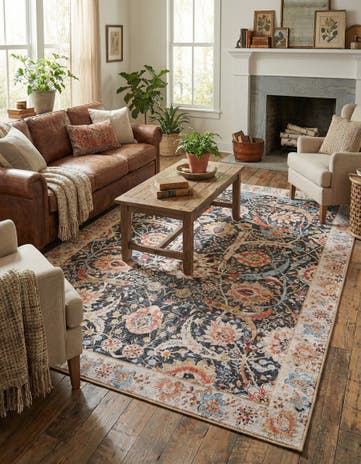 6' 1 x 9' Washable Timeless Rug