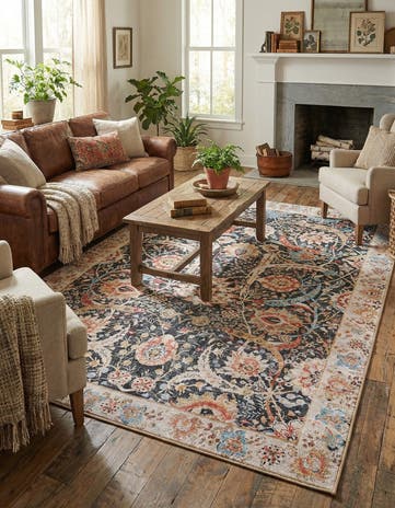 6' 1 x 9' Washable Timeless Rug
