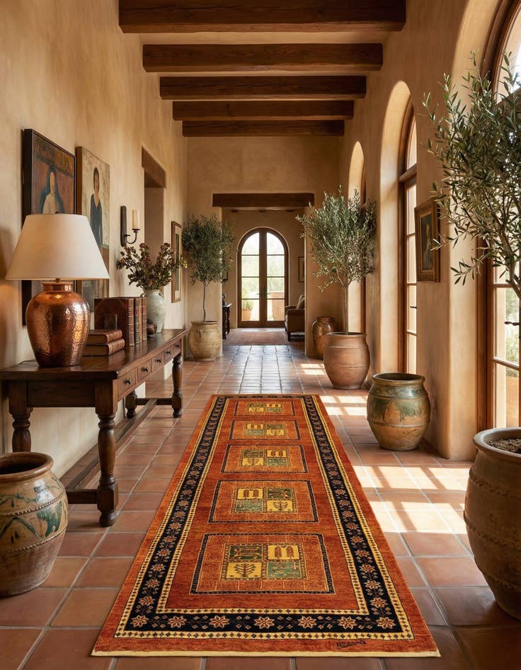 Detail image of 3' 1 x 9' 9 Luribaft Wool Runner Rug