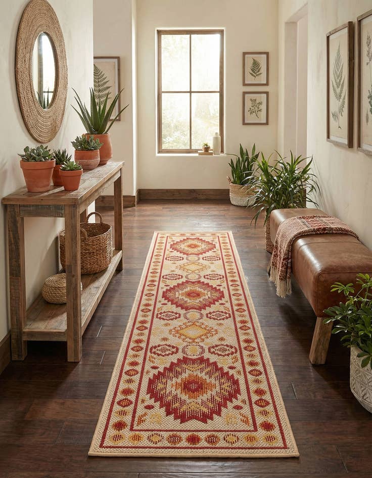 Detail image of  2' x 8'  Washable Baja Indoor / Outdoor Runner Rug