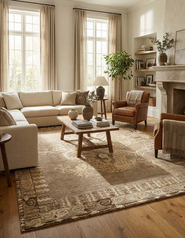 10' 5 x 14' 4 Hand Knotted Beni Marok Rug
