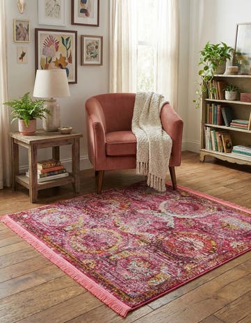 Pink Santiago Square Rug