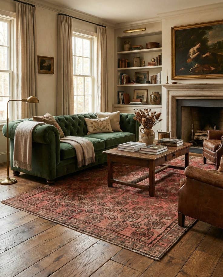 Detail image of 4' 10 x 8' 9 Hand Knotted Ultra Vintage Persian Wool Rug