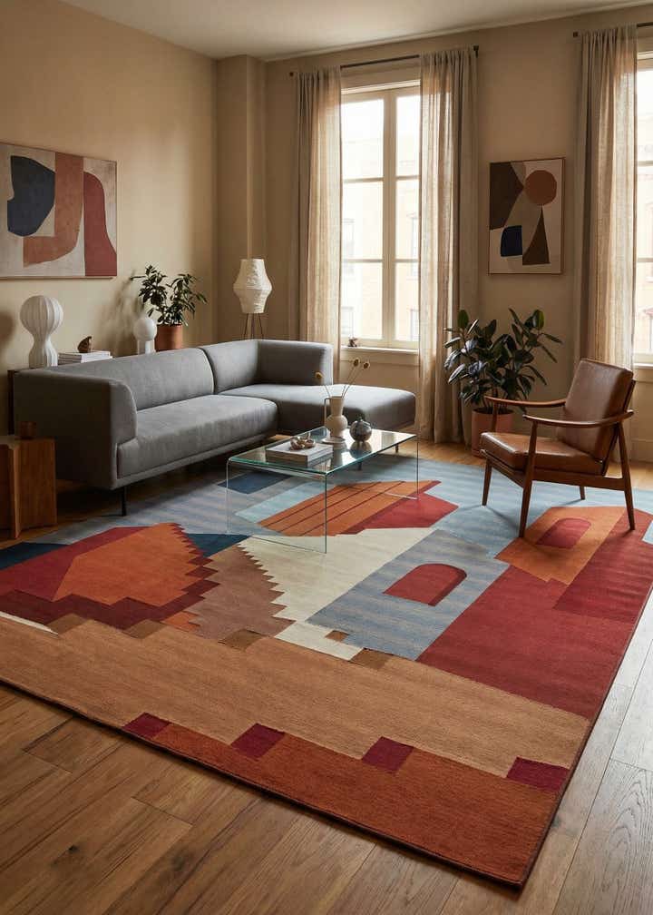 10' x 14' Easy-Clean Modern Indoor / Outdoor Rug