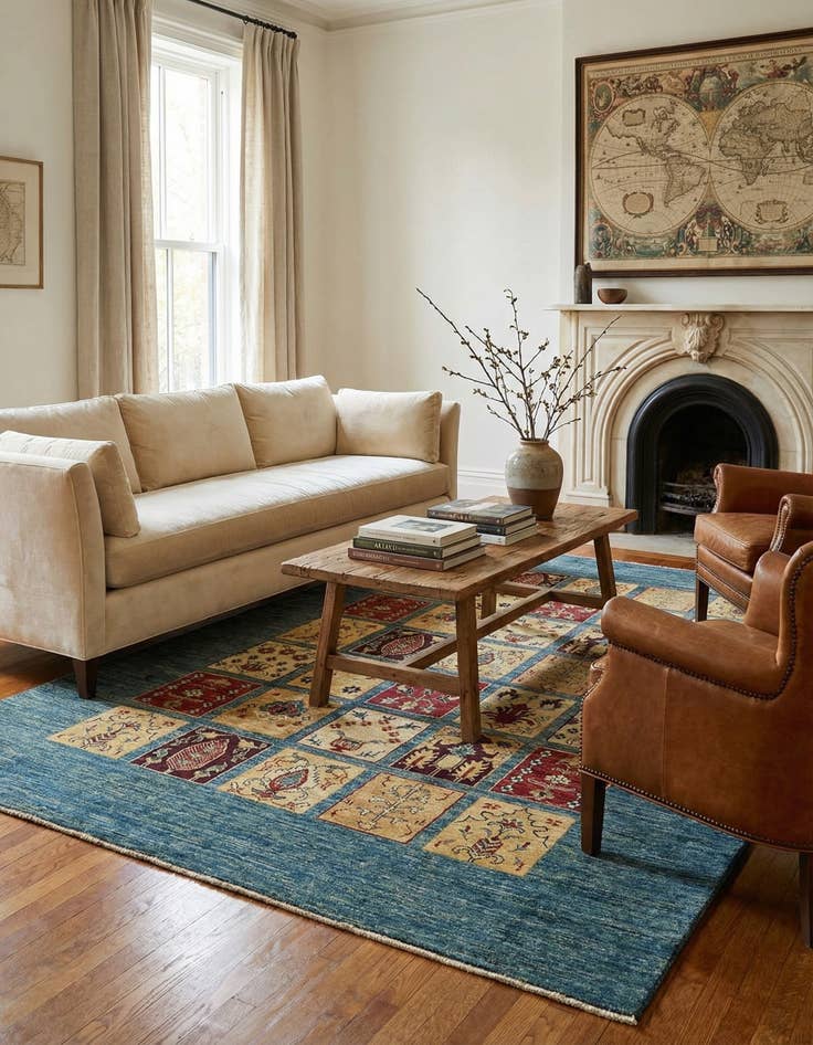 Detail image of 4' 10 x 6' 8  Hand Knotted Ariana Ziegler Rug