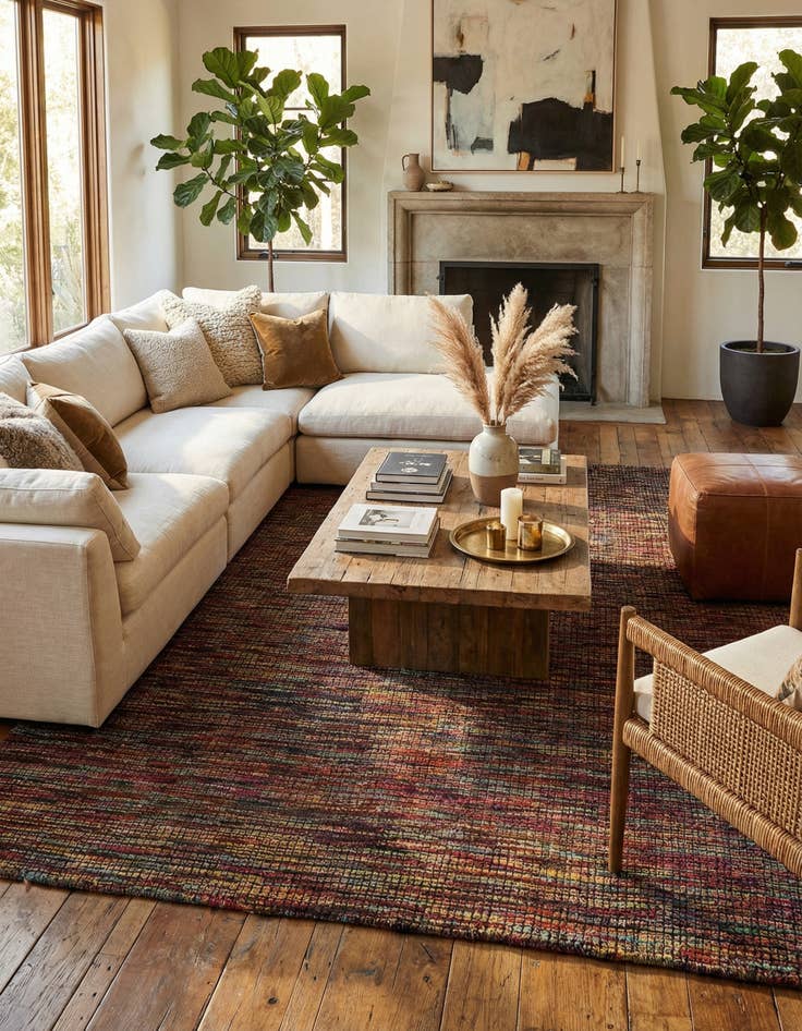 Detail image of  7' 10 x 10' 4  Hand Knotted Moroccan Wool Rug