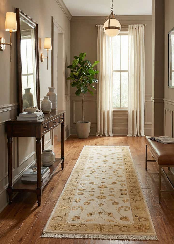 2' 8 x 9' 8 Hand Knotted Darya Wool Runner Rug