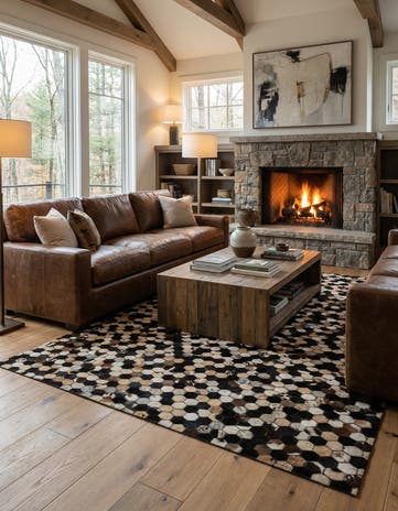 5' x 8' Cowhide - Patchwork Rug