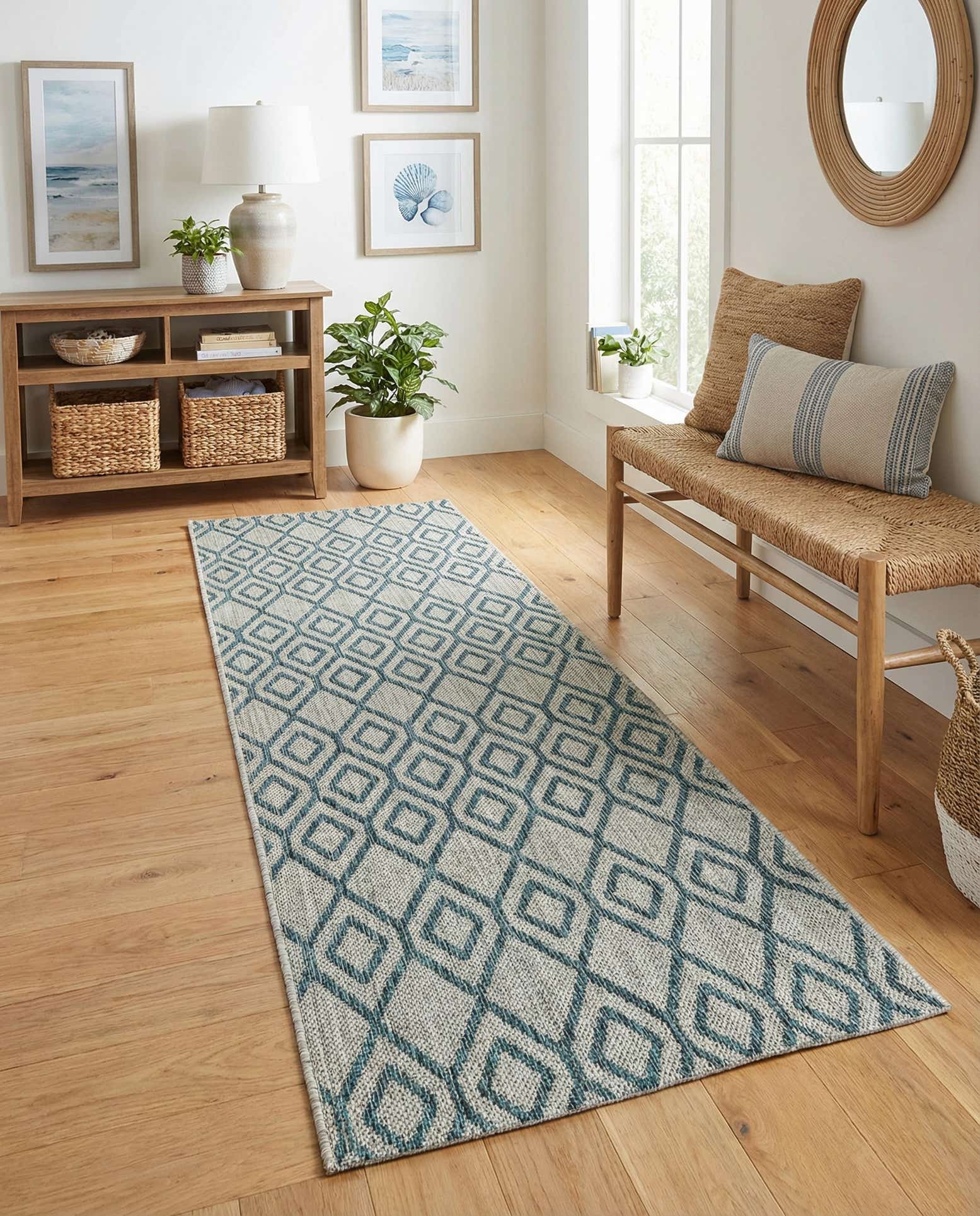 2' x 8' Easy-Clean Jill Zarin Turks and Caicos Indoor / Outdoor Runner Rug