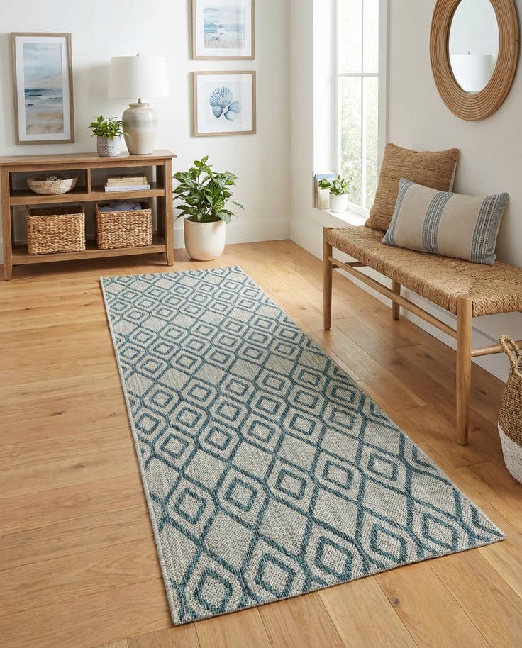 Detail image of 2' x 8' Easy-Clean Jill Zarin Turks and Caicos Indoor / Outdoor Runner Rug