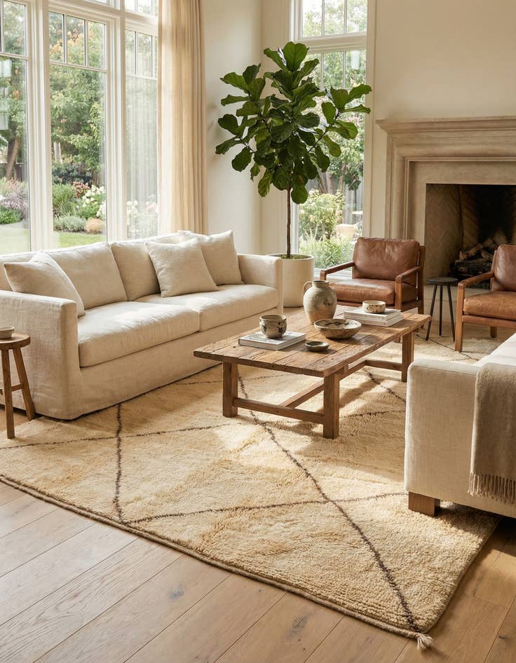 Detail image of 6' 9 x 9' 6 Berber Rug