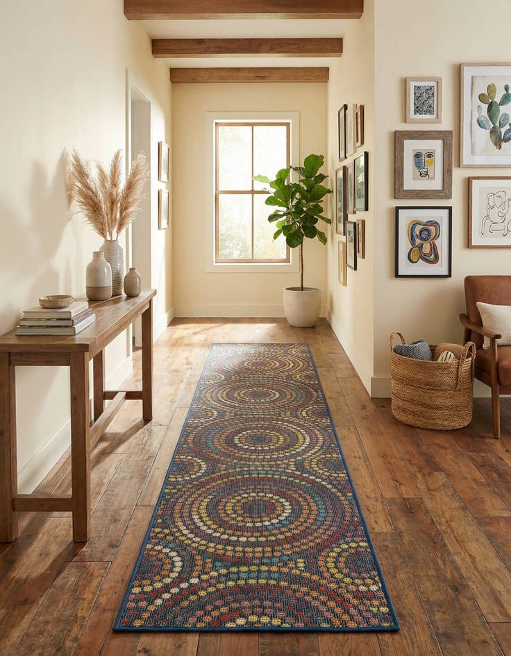 Detail image of 2' 7 x 12'  Washable Baja Indoor / Outdoor Runner Rug