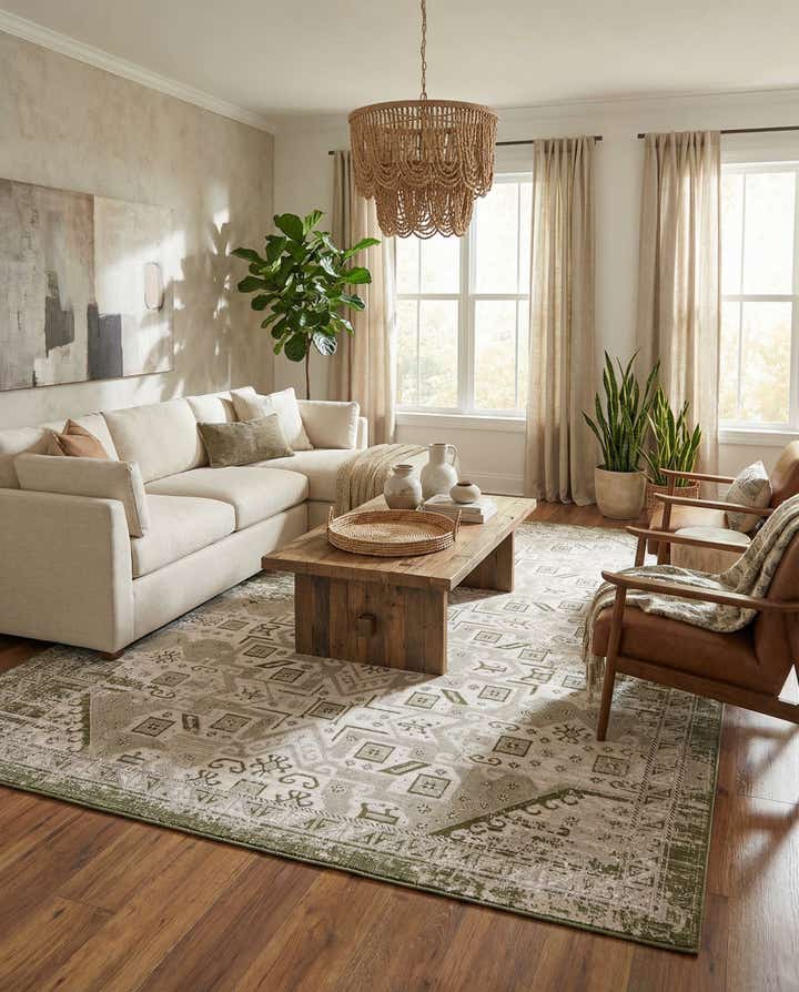 10' x 14' Easy-Clean Aztec Indoor / Outdoor Rug
