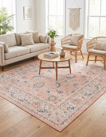 Powder Pink Whitney Square Rug