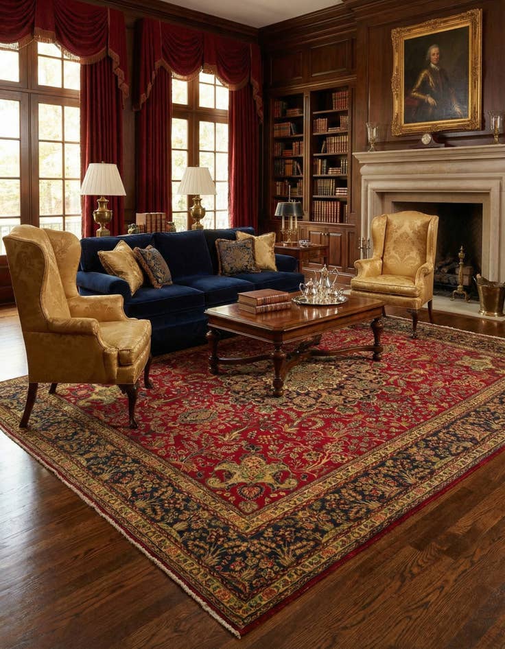 Detail image of 9' 9 x 12' 8  Hand Knotted Tabriz Persian Wool Rug