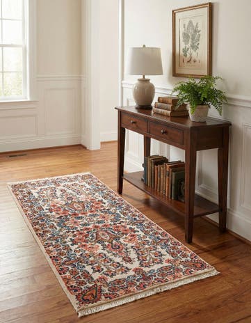 2' 1 x 4' 2 Hand Knotted Sarough Wool Runner Rug