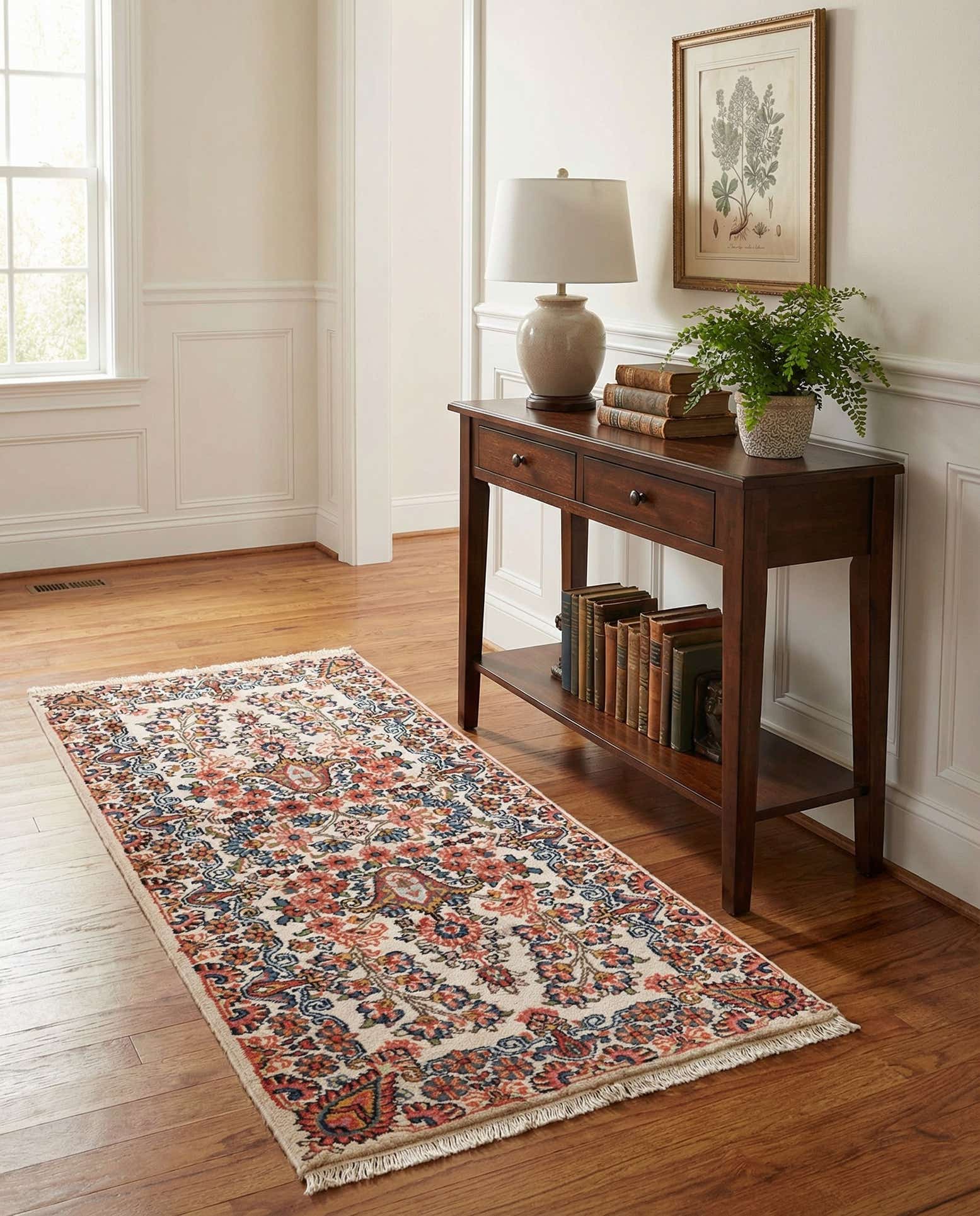 2' 1 x 4' 2 Hand Knotted Sarough Wool Runner Rug