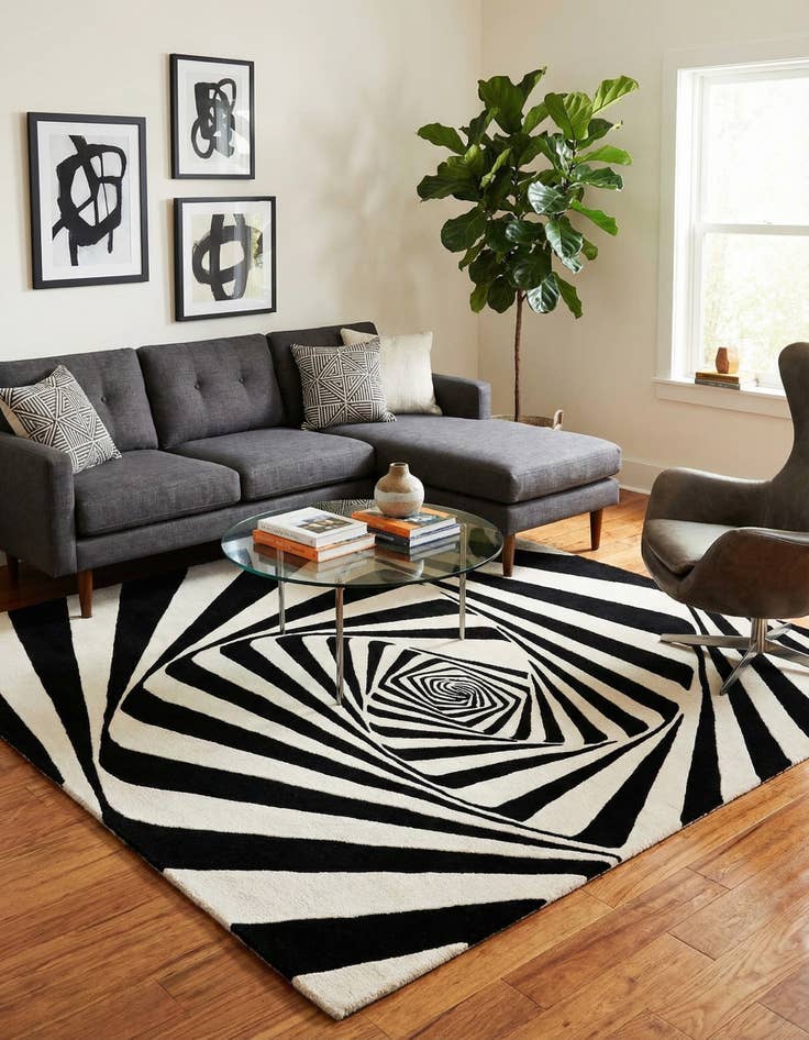 Detail image of  7' 10 x 7' 10 Vortex Wool Square Rug