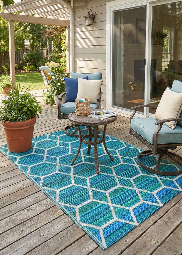 4' x 6' Easy-Clean Vista Breeze Indoor / Outdoor Rug