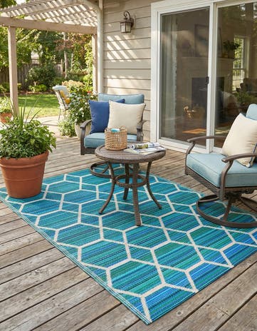4' x 6' Easy-Clean Vista Breeze Indoor / Outdoor Rug