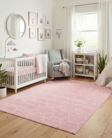  7' 10 x 11' Lattice Frieze Rug