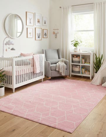 7' 10 x 11' Lattice Frieze Rug