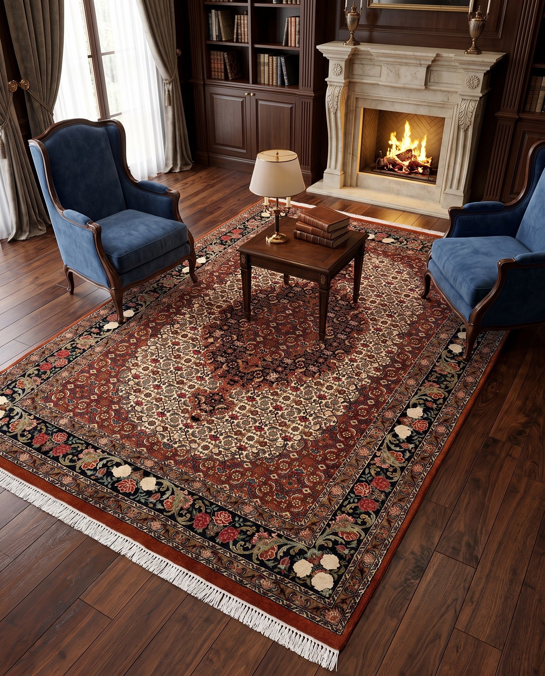 5' 1 x 6' 11 Bidjar With Silk Rug