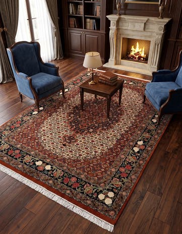 5' 1 x 6' 11 Bidjar With Silk Rug