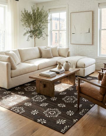 8' 7 x 9' 9 Hand Woven Kilim Modern Rug