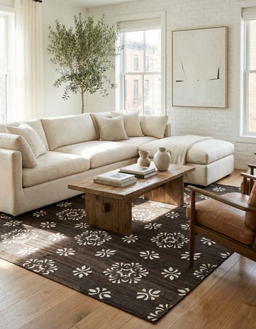 8' 7 x 9' 9 Hand Woven Kilim Modern Rug