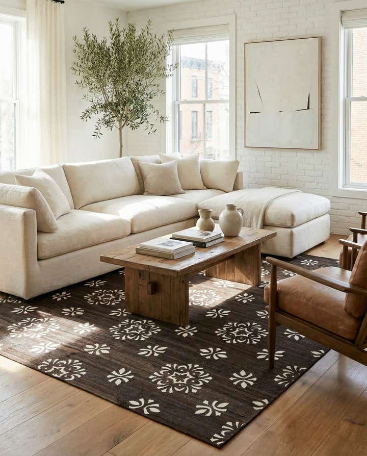 8' 7 x 9' 9 Hand Woven Kilim Modern Rug