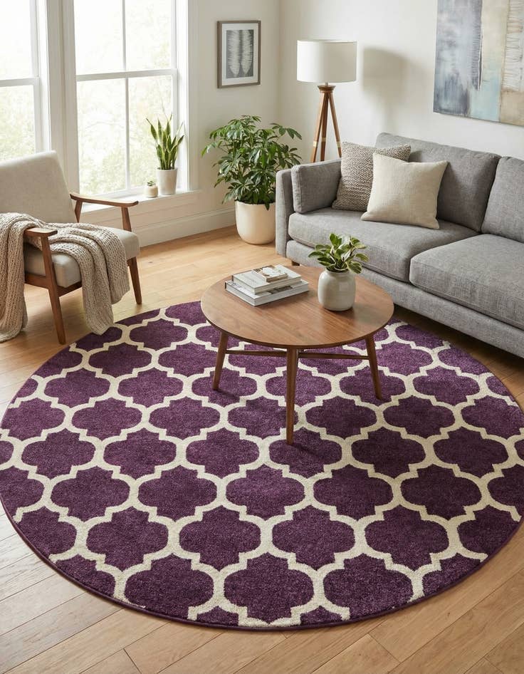 Detail image of  8' x 8' Lattice Round Rug