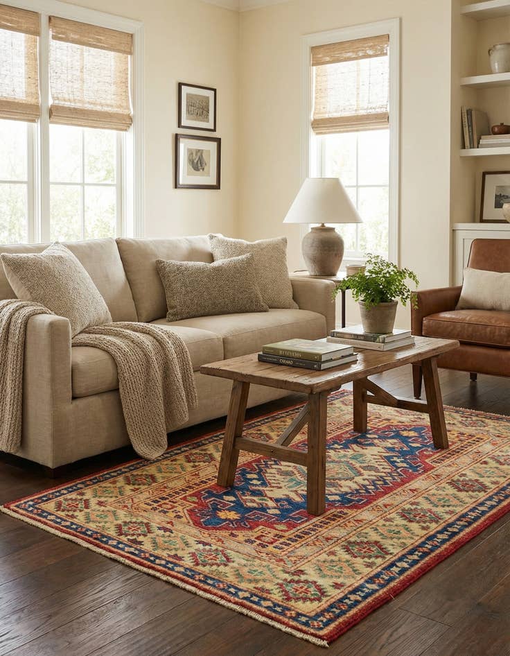 Detail image of 2' 9 x 4'  Hand Knotted Kazak Oriental Rug