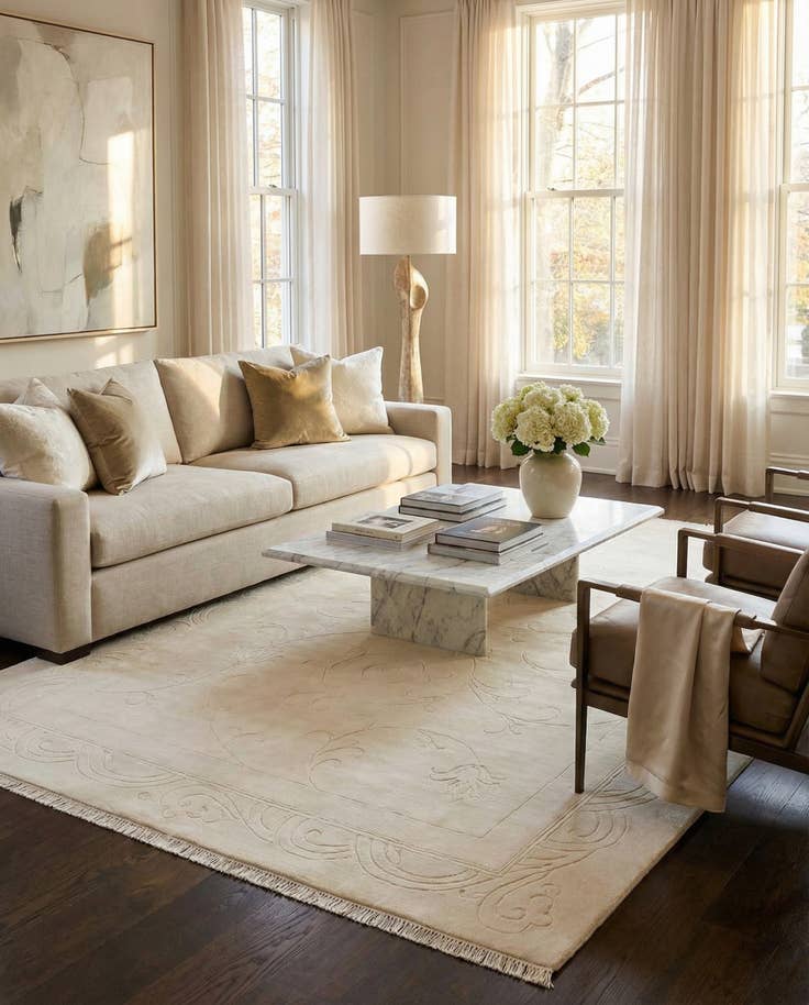 Detail image of 8' 1 x 11' 3 Hand Knotted Darya Wool Rug