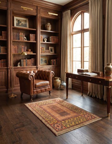 3' 7 x 5' 3 Kashkuli Wool Rug