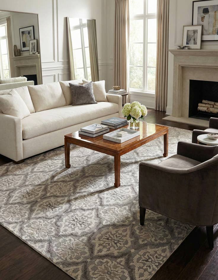 Detail image of 7' 10 x 9' 9 Hand Knotted Luna Rug