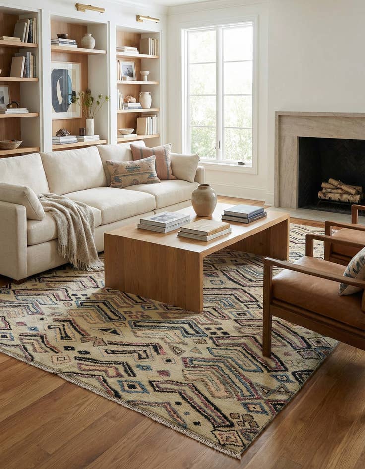 Detail image of  8' 1 x 10' 2  Hand Knotted Darya Wool Rug