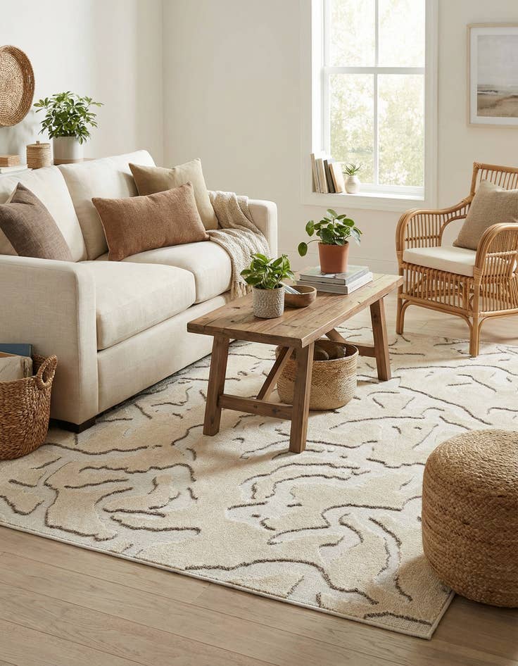 Detail image of  5' x 8'  Washable Sabrina Soto Indoor / Outdoor Rug