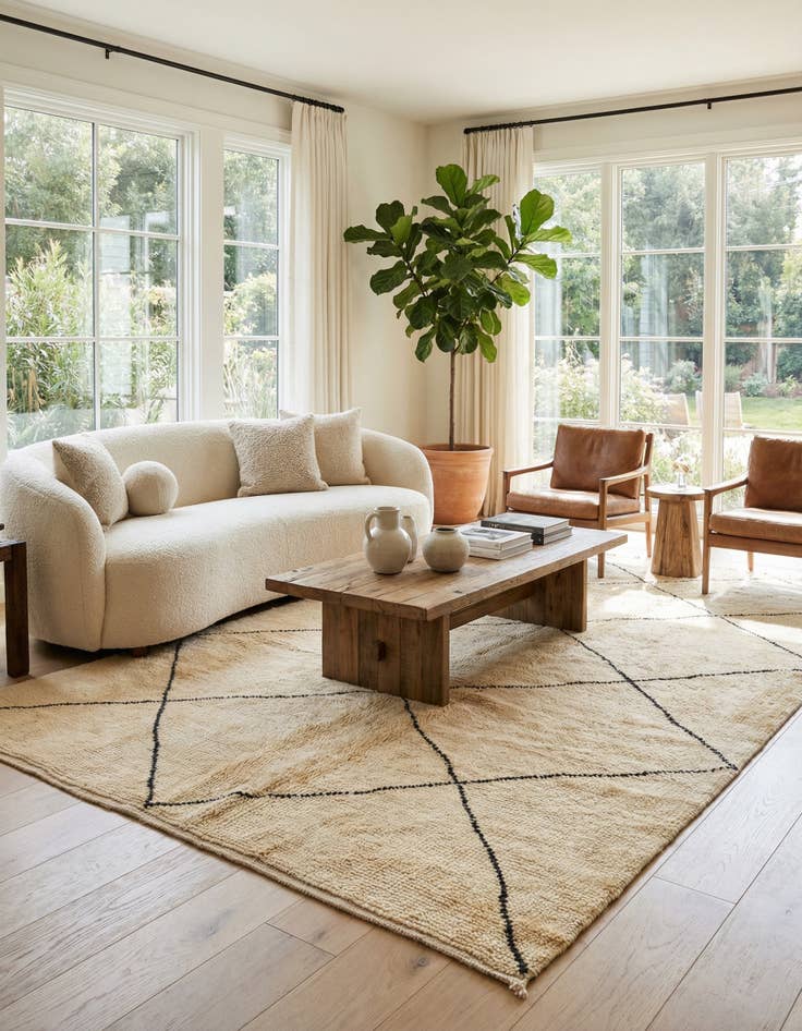 Detail image of 7' 1 x 10' 2 Berber Rug