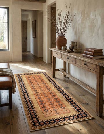 2' 7 x 6' 5 Luribaft Wool Runner Rug