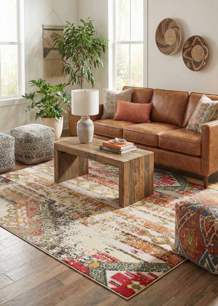 7' 10 x 10' Easy-Clean Casablanca Indoor / Outdoor Rug