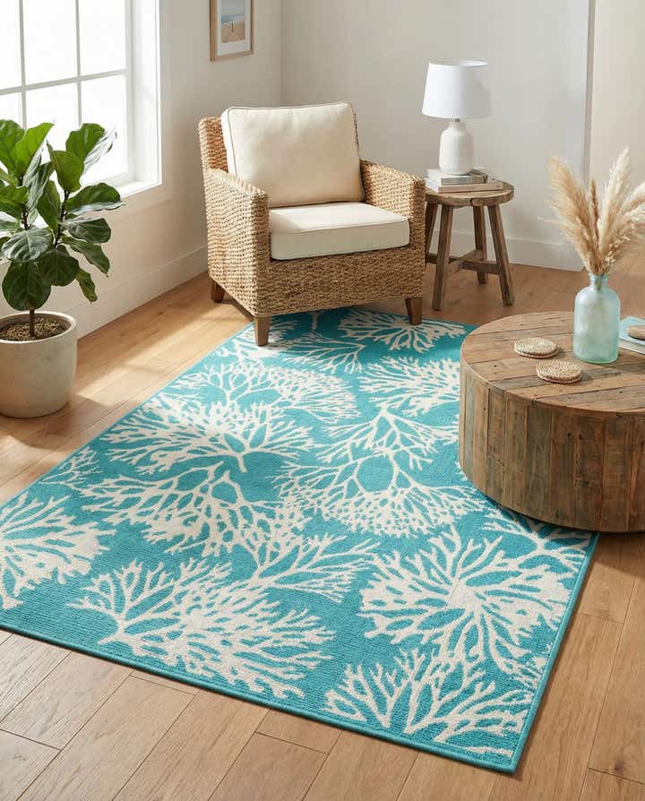 4' x 6' Easy-Clean Coastal Indoor / Outdoor Rug