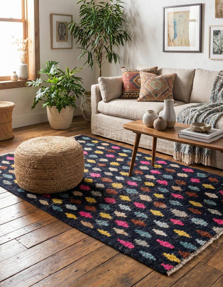 Detail image of 3' 1 x 6' 4  Hand Knotted Moroccan Wool Runner Rug