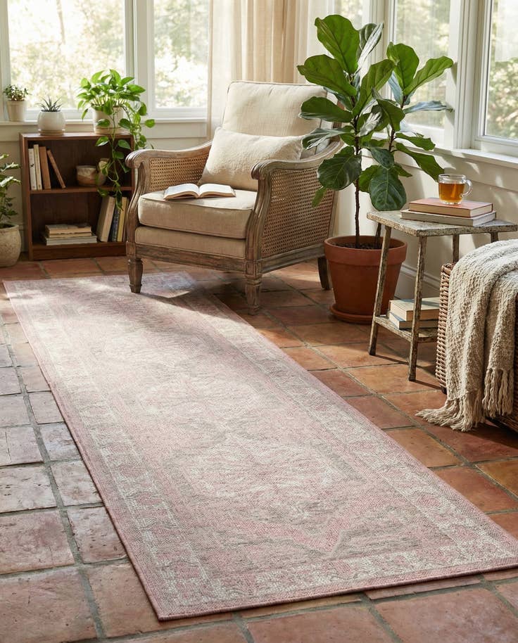 Detail image of 2' 7 x 12' Easy-Clean Traditional Indoor / Outdoor Runner Rug