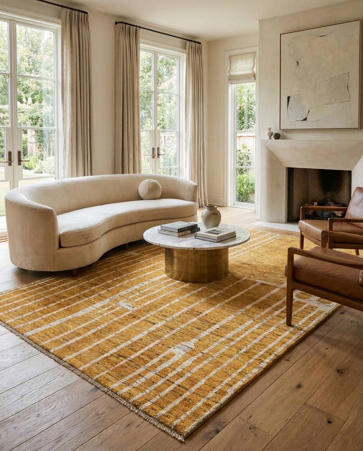 Detail image of 5' 7 x 7' 11 Hand Knotted Darya Wool Rug