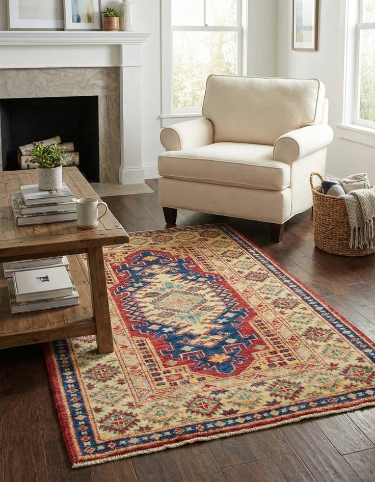 Detail image of 2' 9 x 4'  Hand Knotted Kazak Oriental Rug